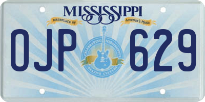 MS license plate OJP629
