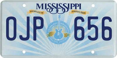 MS license plate OJP656