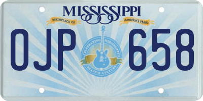 MS license plate OJP658