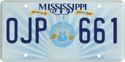 MS license plate OJP661