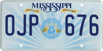MS license plate OJP676