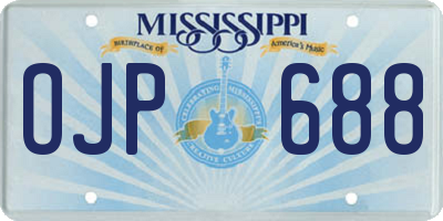 MS license plate OJP688