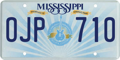 MS license plate OJP710