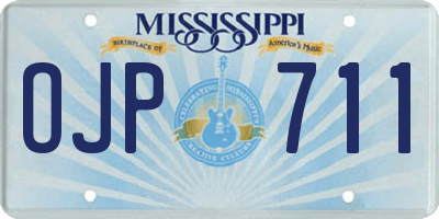 MS license plate OJP711