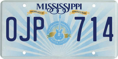 MS license plate OJP714