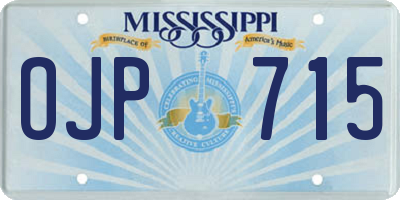 MS license plate OJP715