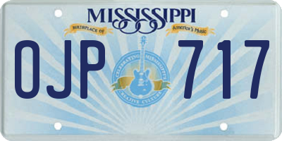MS license plate OJP717
