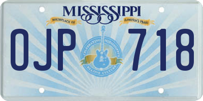 MS license plate OJP718