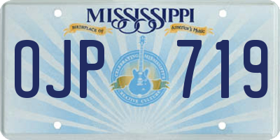 MS license plate OJP719