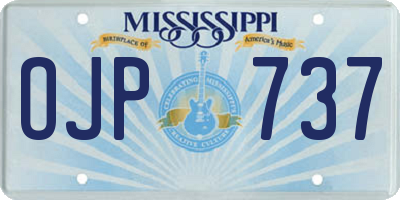 MS license plate OJP737