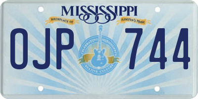 MS license plate OJP744