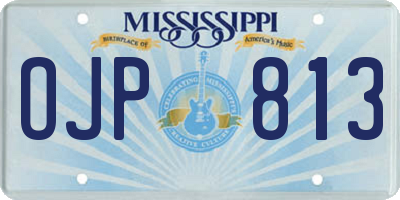 MS license plate OJP813