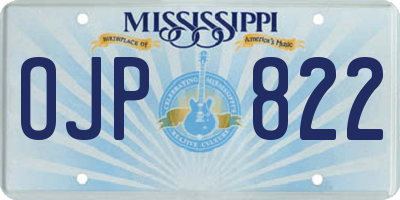 MS license plate OJP822