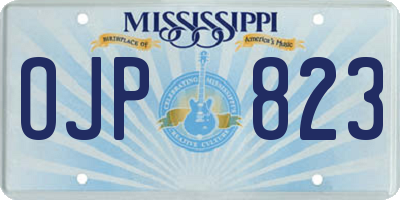 MS license plate OJP823