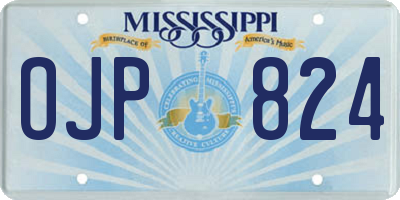 MS license plate OJP824