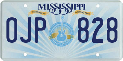MS license plate OJP828
