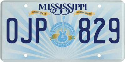 MS license plate OJP829
