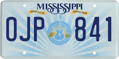 MS license plate OJP841