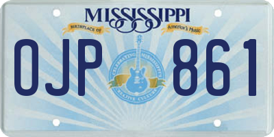MS license plate OJP861