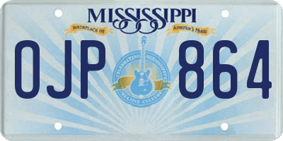 MS license plate OJP864