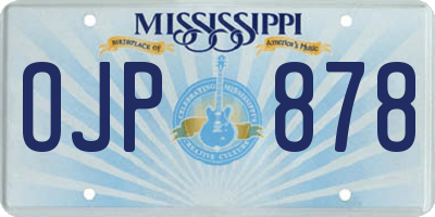MS license plate OJP878