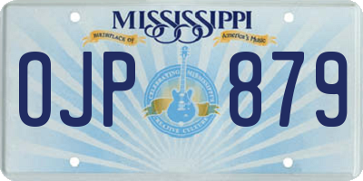 MS license plate OJP879