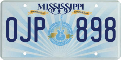 MS license plate OJP898