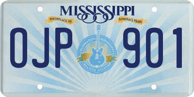 MS license plate OJP901