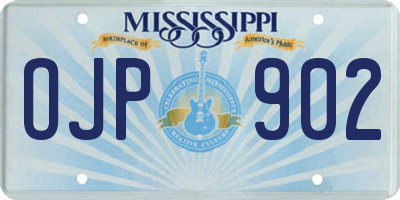 MS license plate OJP902