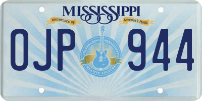 MS license plate OJP944