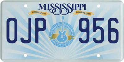 MS license plate OJP956