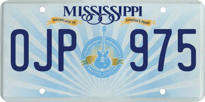 MS license plate OJP975