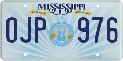 MS license plate OJP976