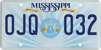 MS license plate OJQ032