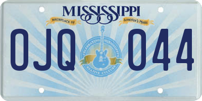 MS license plate OJQ044
