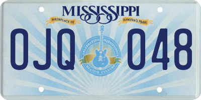 MS license plate OJQ048