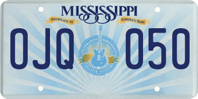 MS license plate OJQ050