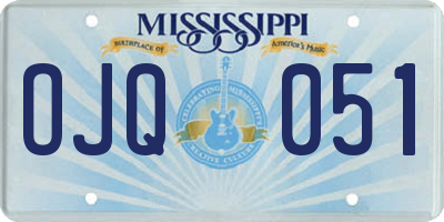 MS license plate OJQ051