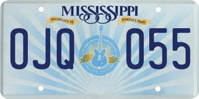 MS license plate OJQ055