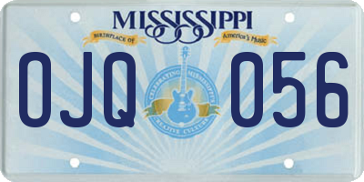 MS license plate OJQ056