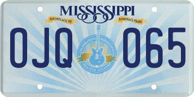 MS license plate OJQ065