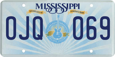 MS license plate OJQ069