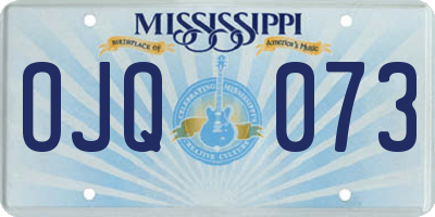 MS license plate OJQ073