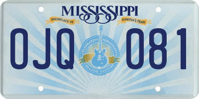 MS license plate OJQ081