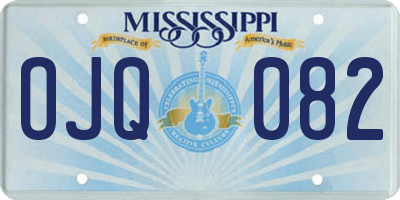 MS license plate OJQ082