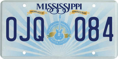 MS license plate OJQ084