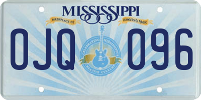 MS license plate OJQ096
