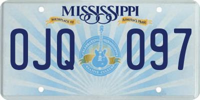 MS license plate OJQ097