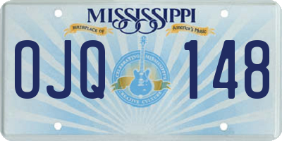 MS license plate OJQ148