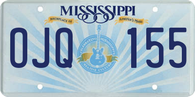 MS license plate OJQ155